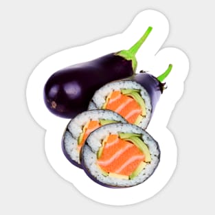 Eggplant sushi Sticker